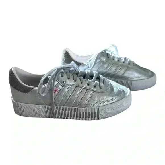 adidas Shoes - adidas Women's Metallic Silver Sneakers